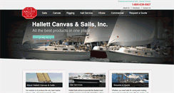 Desktop Screenshot of hallettcanvasandsails.com